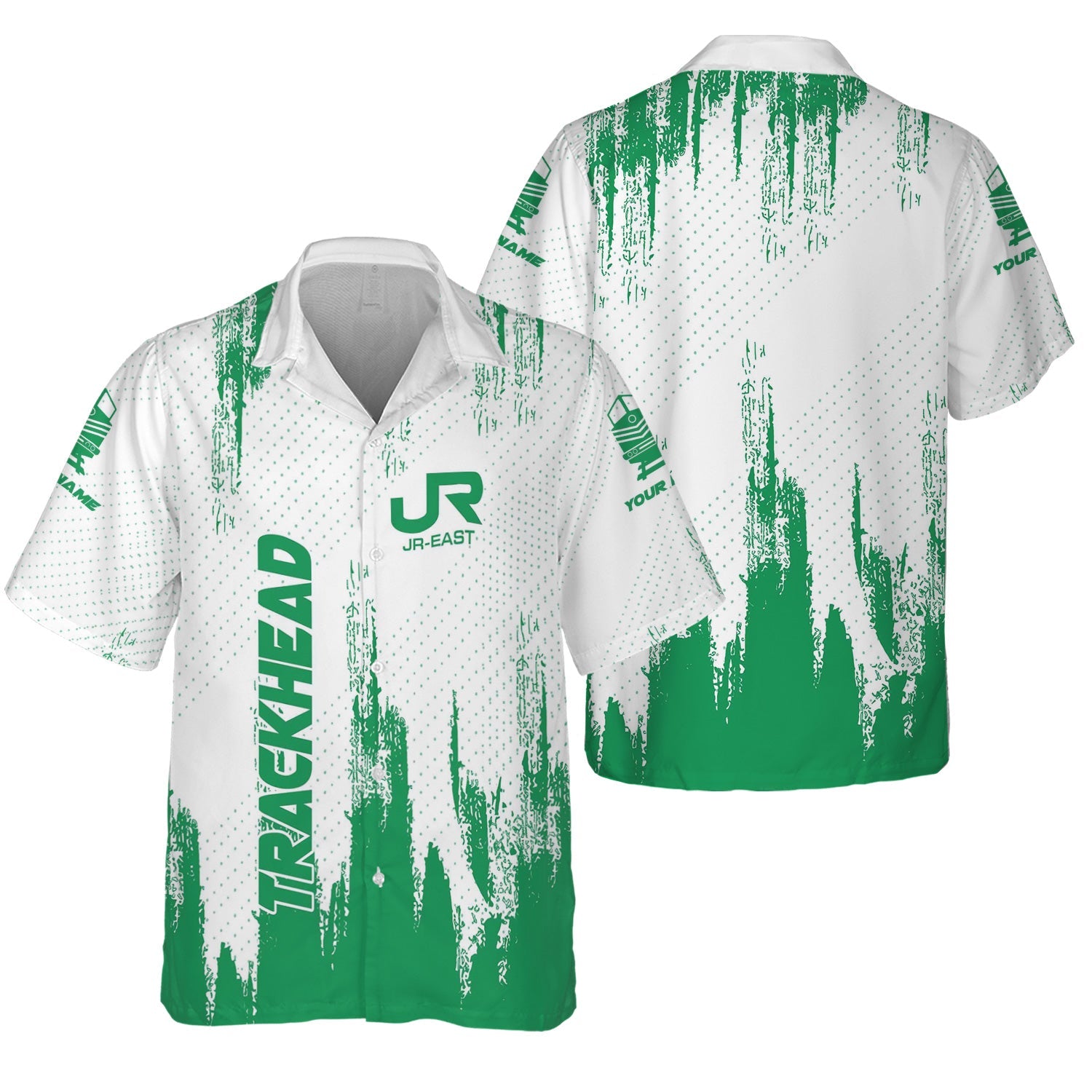 Railspirit Personalized East Japan Railway Hawaiian Shirt Paint Impact Design JR-EAST Train Shirt for Trackhead