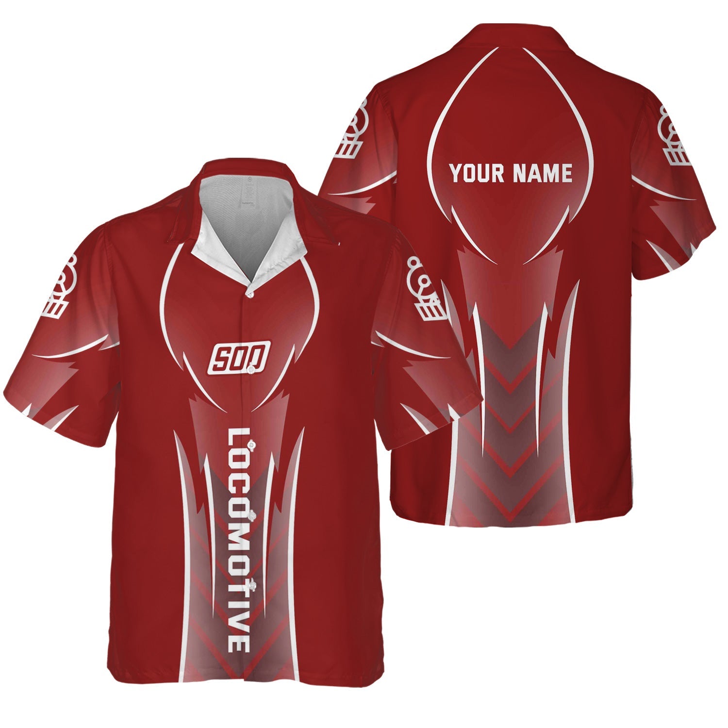 Railspirit Personalized Soo Line Railroad Hawaiian Shirt Striking Line Style Train Shirt For Locomotive Lovers