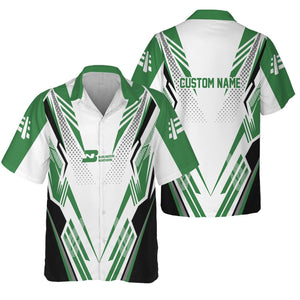 Railspirit Personalized Burlington Northern Railroad Hawaiian Shirt Railroad Tribute Design Train Shirt for Train Lovers