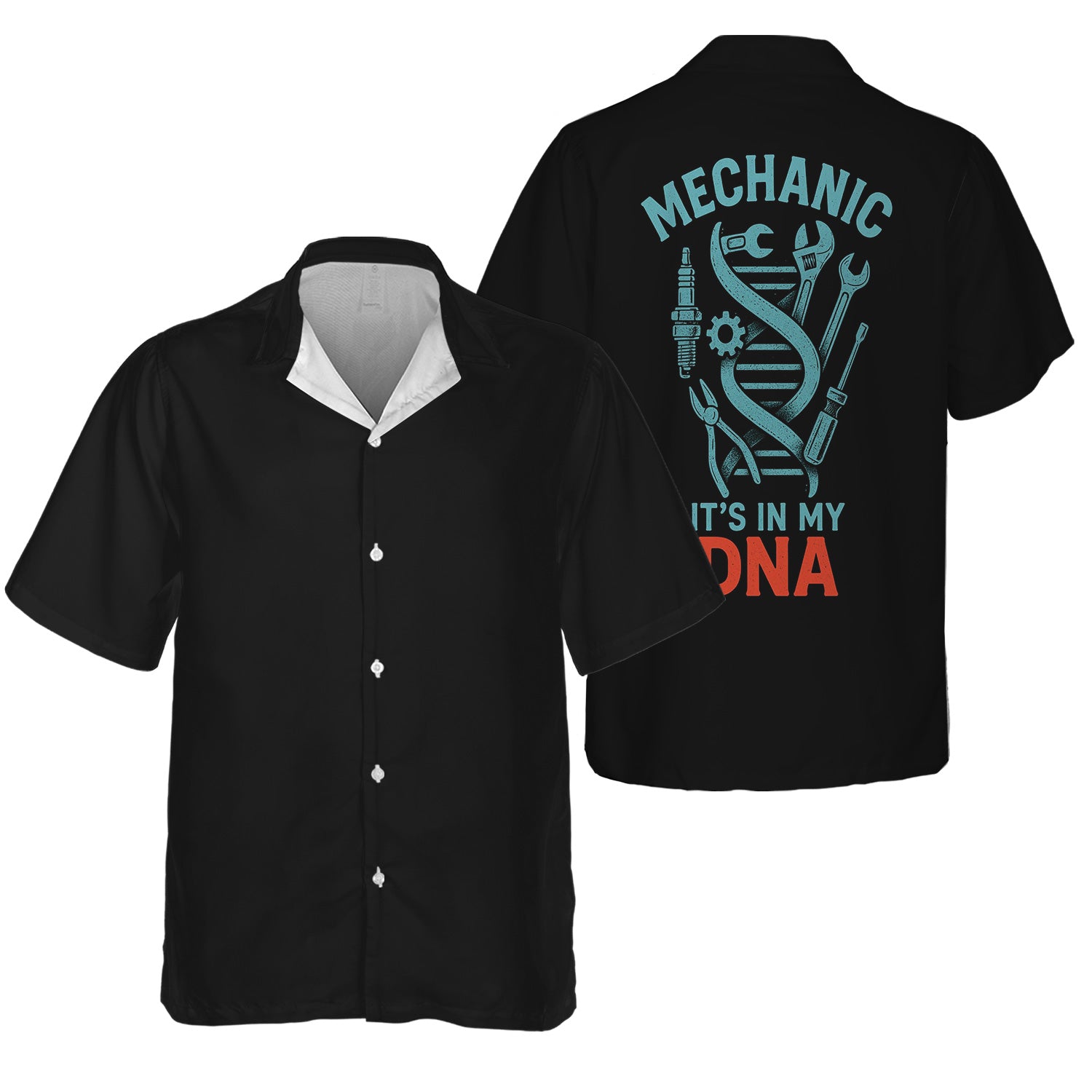 Mechanic It’s in My DNA T-Shirt, Tool & DNA Helix Graphic Hoodie for Auto Technicians, Car Repair Lovers & Garage Mechanics