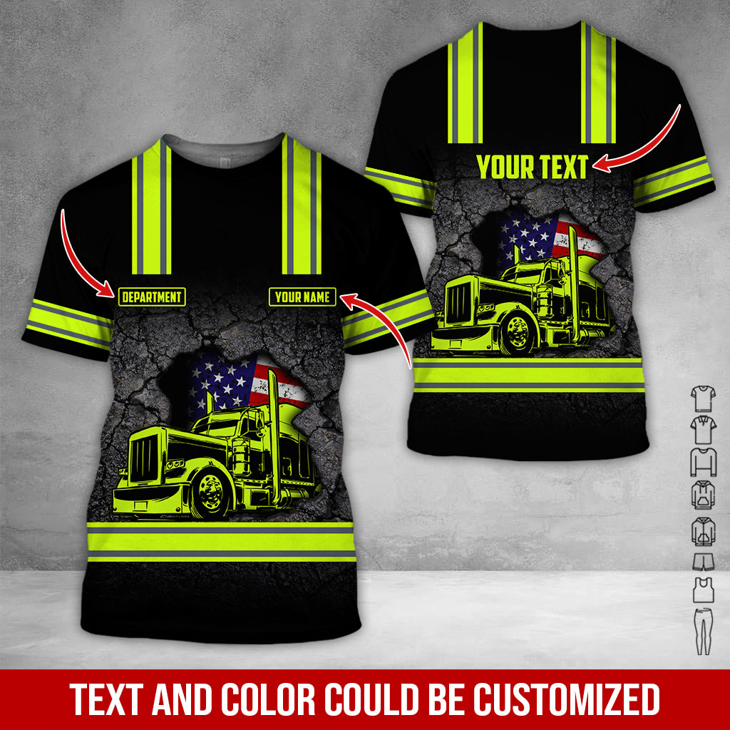 Customized Name Trucker Uniform 3D Printed Clothes, Personalized Gear