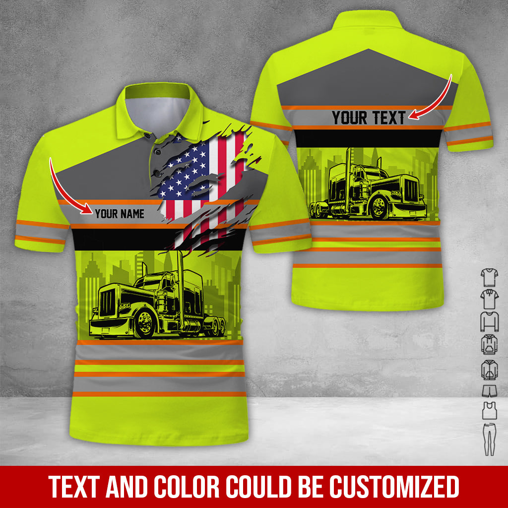 Customized Name Trucker Uniform, 3D Printed Clothes, Personalized Work Shirt, Truck Driver Gift
