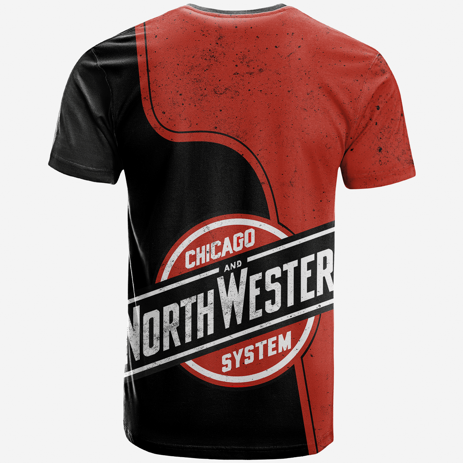 Railspirit Personalized Vintage Chicago North Western Red T Shirt All Over Print