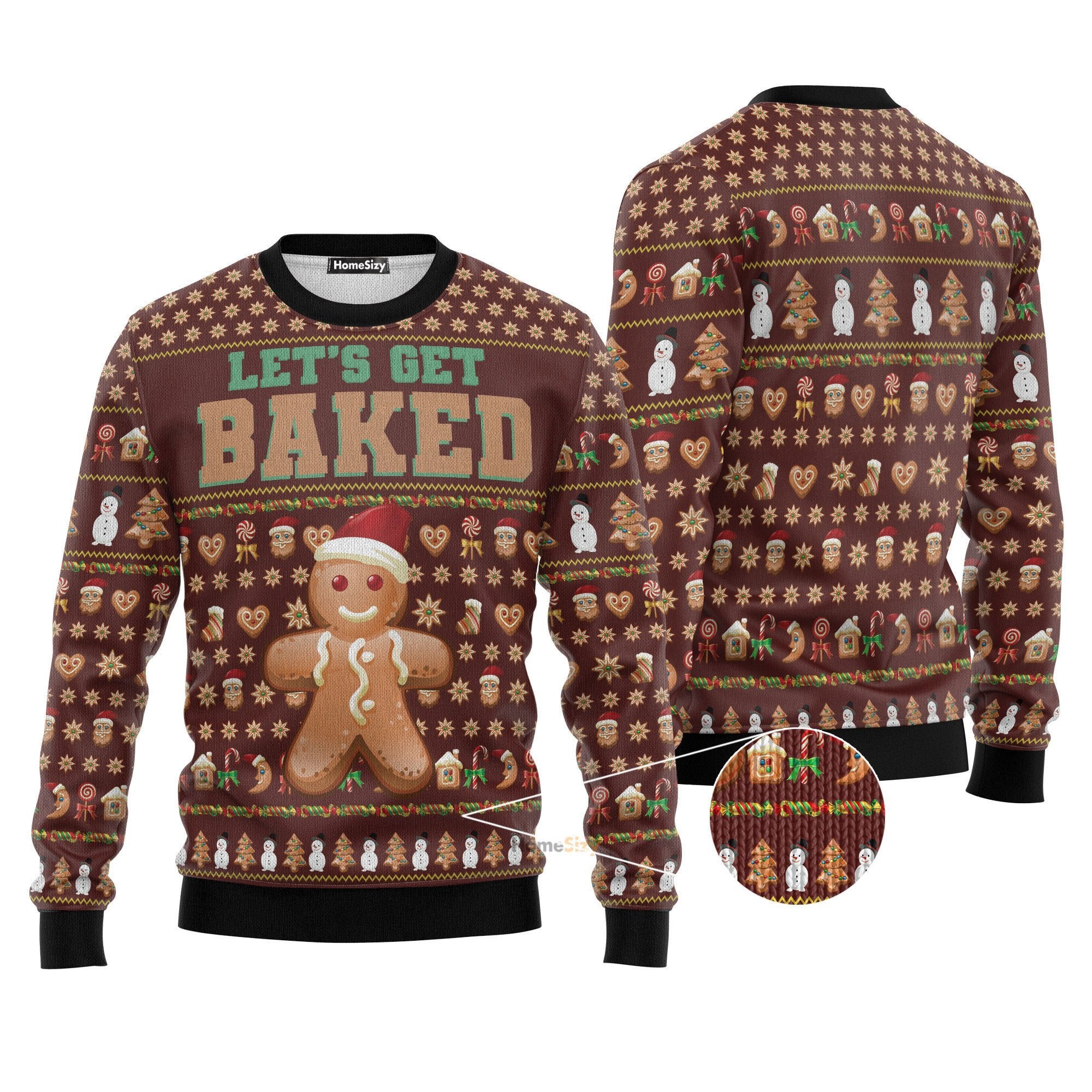 Hobby Let?s Get Baked Baking Lovers Ugly Christmas Sweater, Ugly Christmas Sweater, Funny Xmas Sweaters