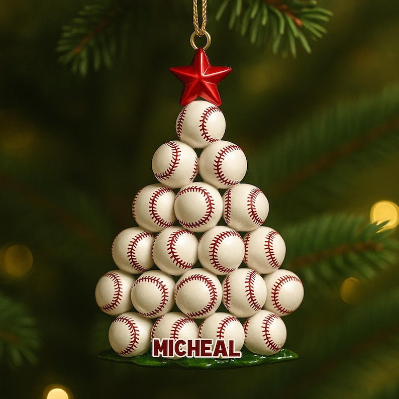 Personalized Sports Christmas Ornament 2025, Kids Christmas Ornament, Baseball Ornament, Jesus Baseball Ornament 2025 Christmas Gift