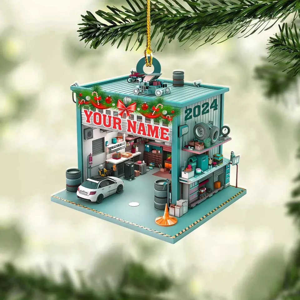 Mechanic Tools Ornaments Custom Mica Flat Plastic Mechanic Ornaments For Christmas