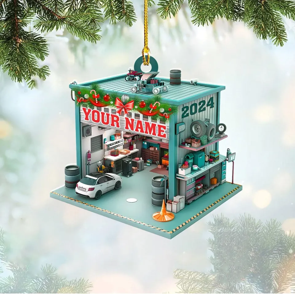 Mechanic Tools Ornaments Custom Mica Flat Plastic Mechanic Ornaments For Christmas