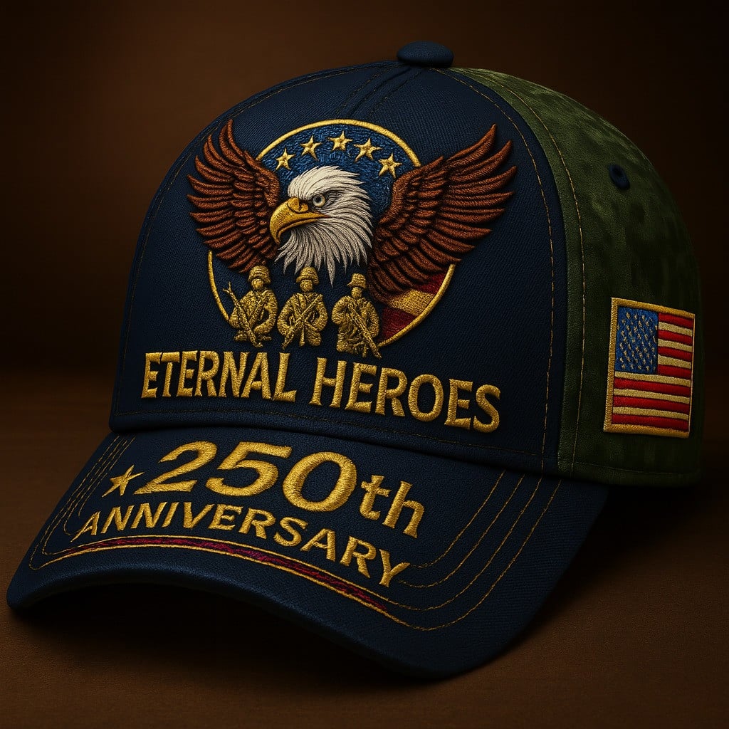 Eternal Heroes 250 Anniversary Cap, Patriotic Soldier Tribute Hat, Veteran Appreciation Gift