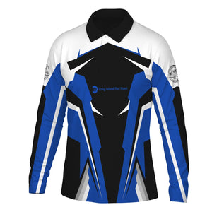 Railspirit Personalized Long Island Railroad Long Sleeve Polo Shirt Strong Line Train Long Sleeve Polo Shirt Gift Idea For Train Lover