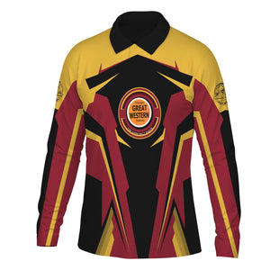 Railspirit Personalized Chicago Great Western Railroad Long Sleeve Polo Shirt Strong Line Train Long Sleeve Polo Shirt Gift Idea For Train Lover