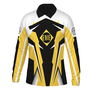 Railspirit Personalized Erie Railroad Long Sleeve Polo Shirt Strong Line Train Long Sleeve Polo Shirt Gift Idea For Train Lover