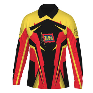 Railspirit Personalized Wabash Railroad Long Sleeve Polo Shirt Strong Line Train Long Sleeve Polo Shirt Gift Idea For Train Lover