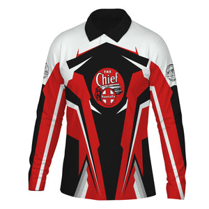 Railspirit Personalized The Chief Santa Fe Railroad Long Sleeve Polo Shirt Strong Line Train Long Sleeve Polo Shirt Gift Idea For Train Lover