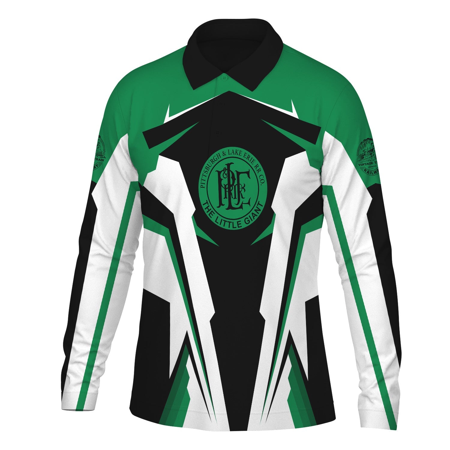 Railspirit Personalized Pittsburgh And Lake Erie Railroad Long Sleeve Polo Shirt Strong Line Train Long Sleeve Polo Shirt Gift Idea For Train Lover