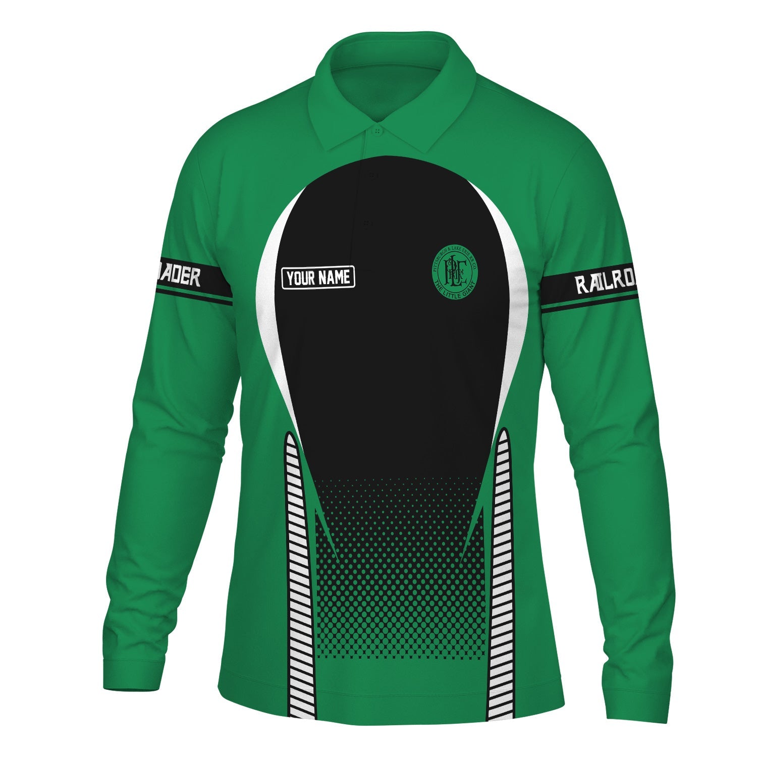 Railspirit Personalized Pittsburgh And Lake Erie Railroad Long Sleeve Polo Shirt Train Long Sleeve Polo Shirt Gift Idea For Train Lover