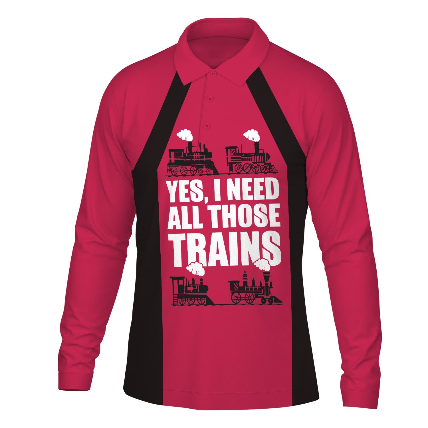 Railspirit Custom Name Durango And Silverton Narrow Gauge Railroad Long Sleeve Polo Shirt Yes I Need All Those Train Printed Shirt