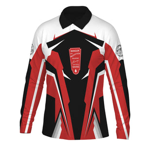 Railspirit Personalized Bangor And Aroostook Railroad Long Sleeve Polo Shirt Strong Line Train Long Sleeve Polo Shirt Gift Idea For Train Lover