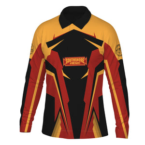 Railspirit Personalized Chicago South Shore and South Bend Railroad Long Sleeve Polo Shirt Strong Line Train Long Sleeve Polo Shirt Gift Idea For Train Lover