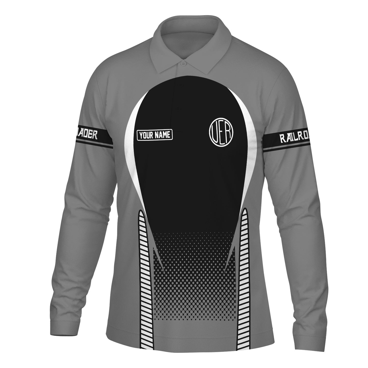 Railspirit Personalized Union Electric Railway Long Sleeve Polo Shirt Train Long Sleeve Polo Shirt Gift Idea For Train Lover