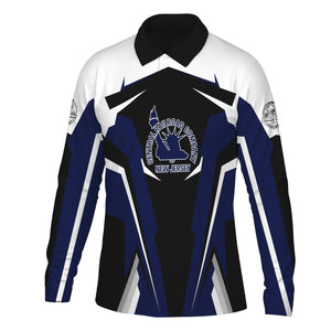 Railspirit Personalized Jersey Central Railroad Long Sleeve Polo Shirt Strong Line Train Long Sleeve Polo Shirt Gift Idea For Train Lover