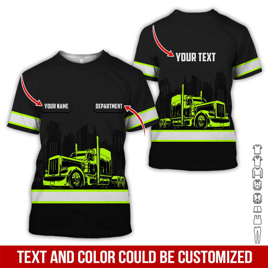 Customized Text Truck Driver Uniform Clothes, Personalized Tow Driver Gear