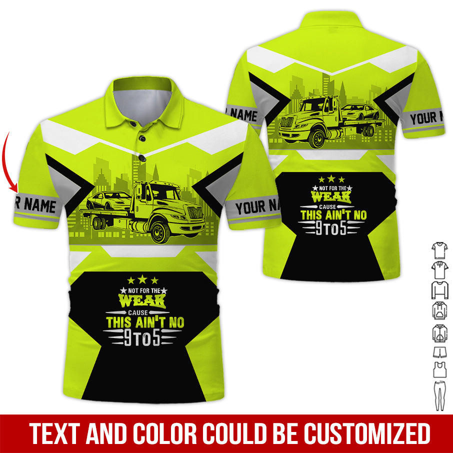 Custom Name Love Tow Truck Uniform Clothes, Personalized Tow Driver Apparel