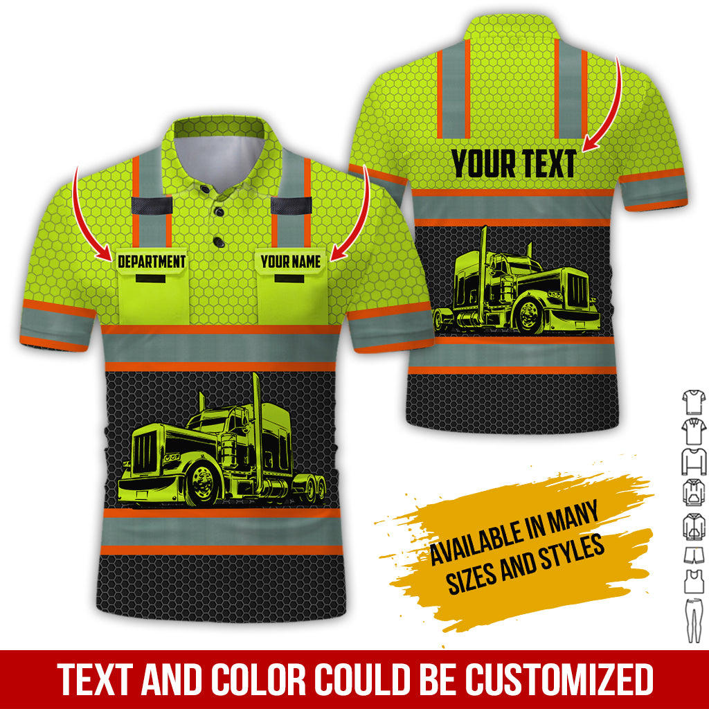 Custom Name Semi Truck Uniform Clothes, Printed Pocket, Personalized Gear