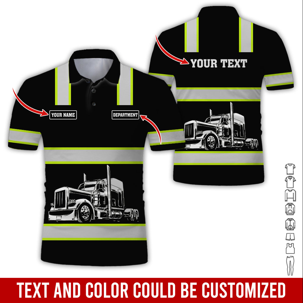 Customized Name Trucker Uniform 3D Printed Clothes, Personalized Driver Apparel