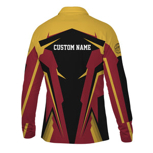 Railspirit Personalized Chicago Great Western Railroad Long Sleeve Polo Shirt Strong Line Train Long Sleeve Polo Shirt Gift Idea For Train Lover