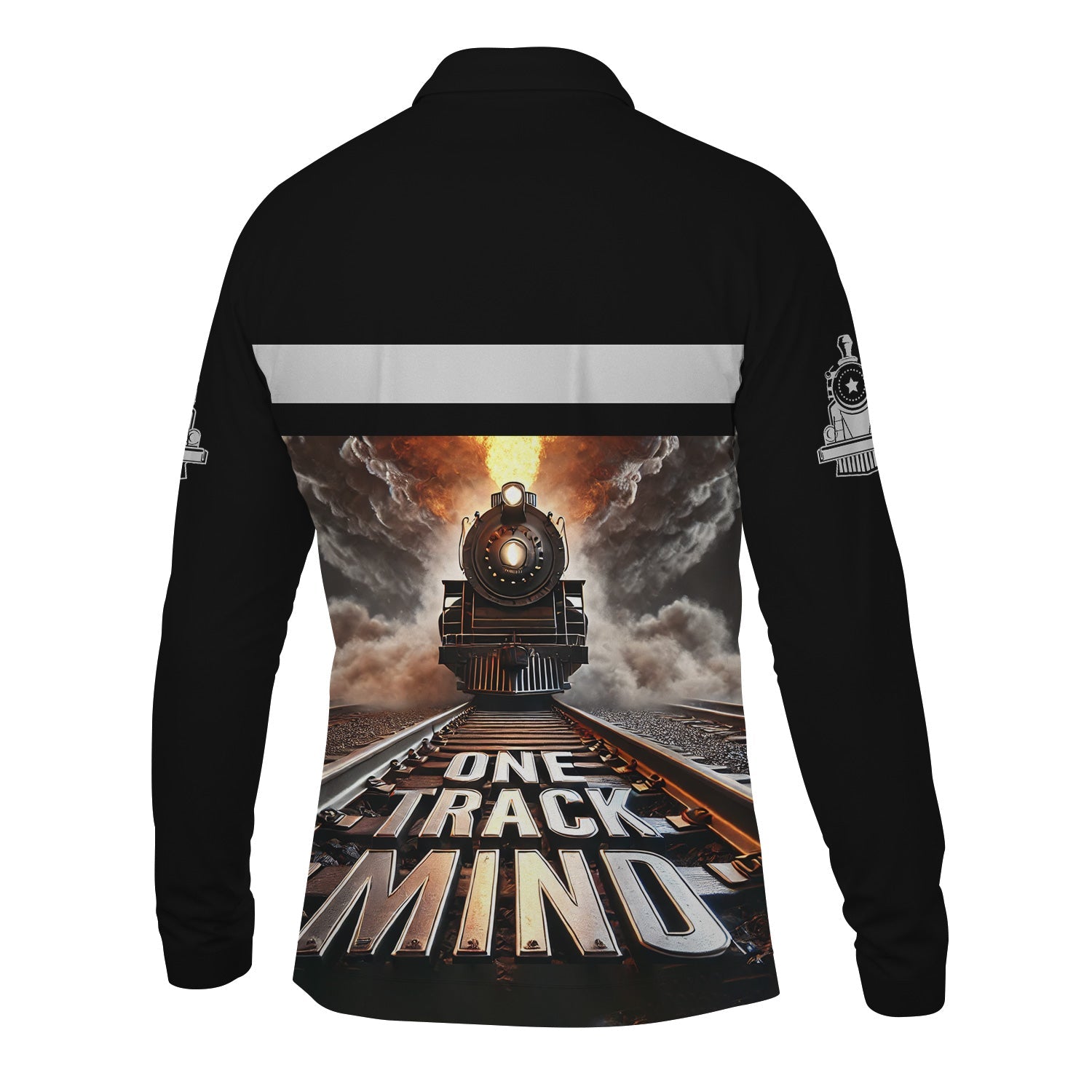 Railspirit Personalized Bessemer And Lake Erie Railroad Long Sleeve Polo Shirt One Track Mind Train Printed Shirt