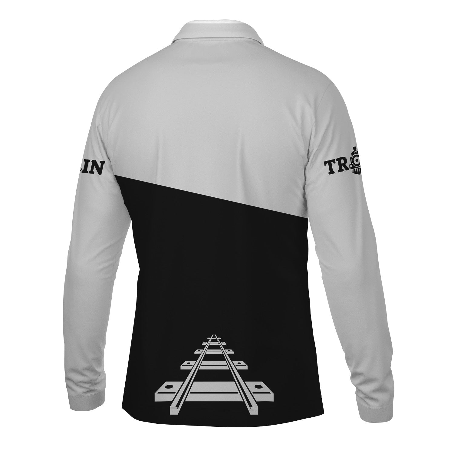 Railspirit Custom Name Bessemer And Lake Erie Railroad Long Sleeve Polo Shirt One Track Mind Printed Shirt