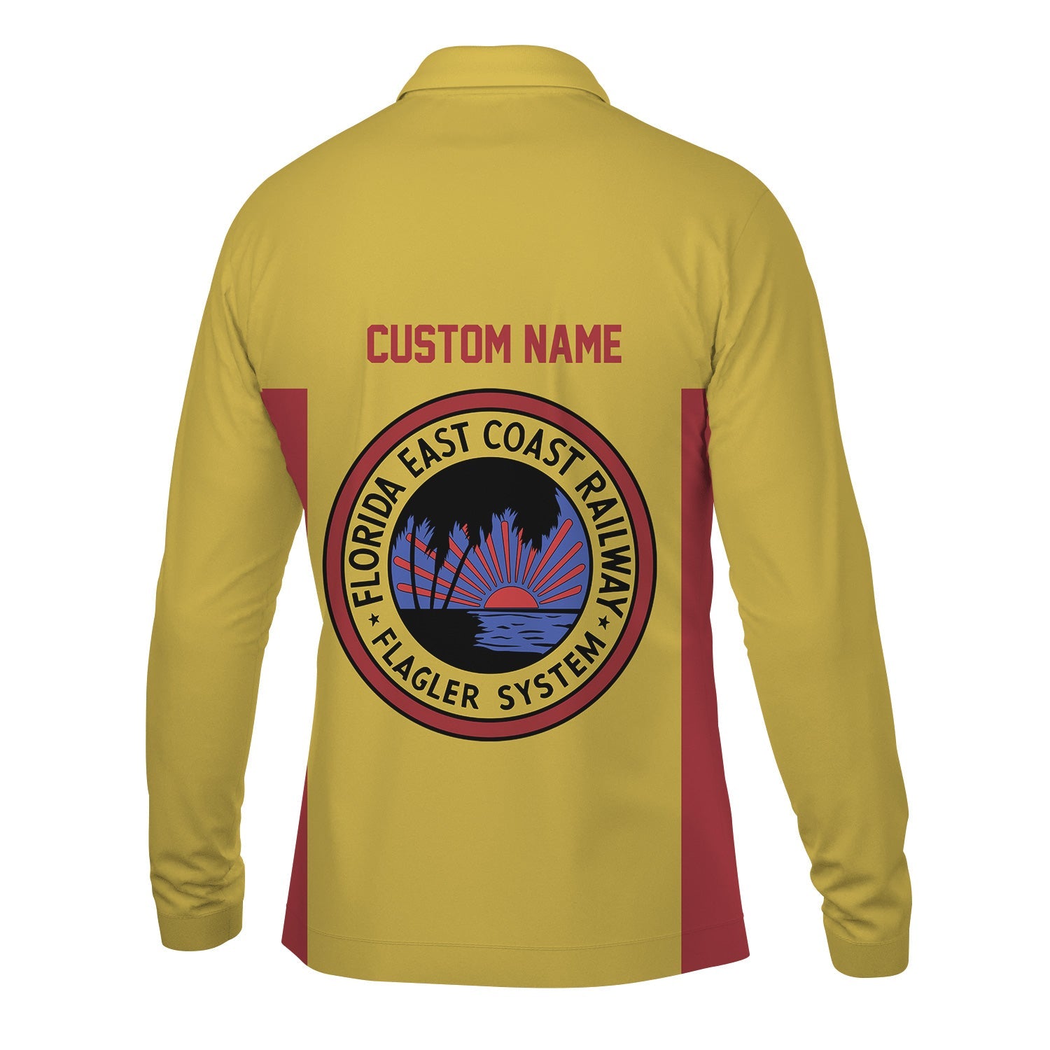Railspirit Custom Name Florida East Coast Railway Long Sleeve Polo Shirt Yes I Need All Those Train Printed Shirt