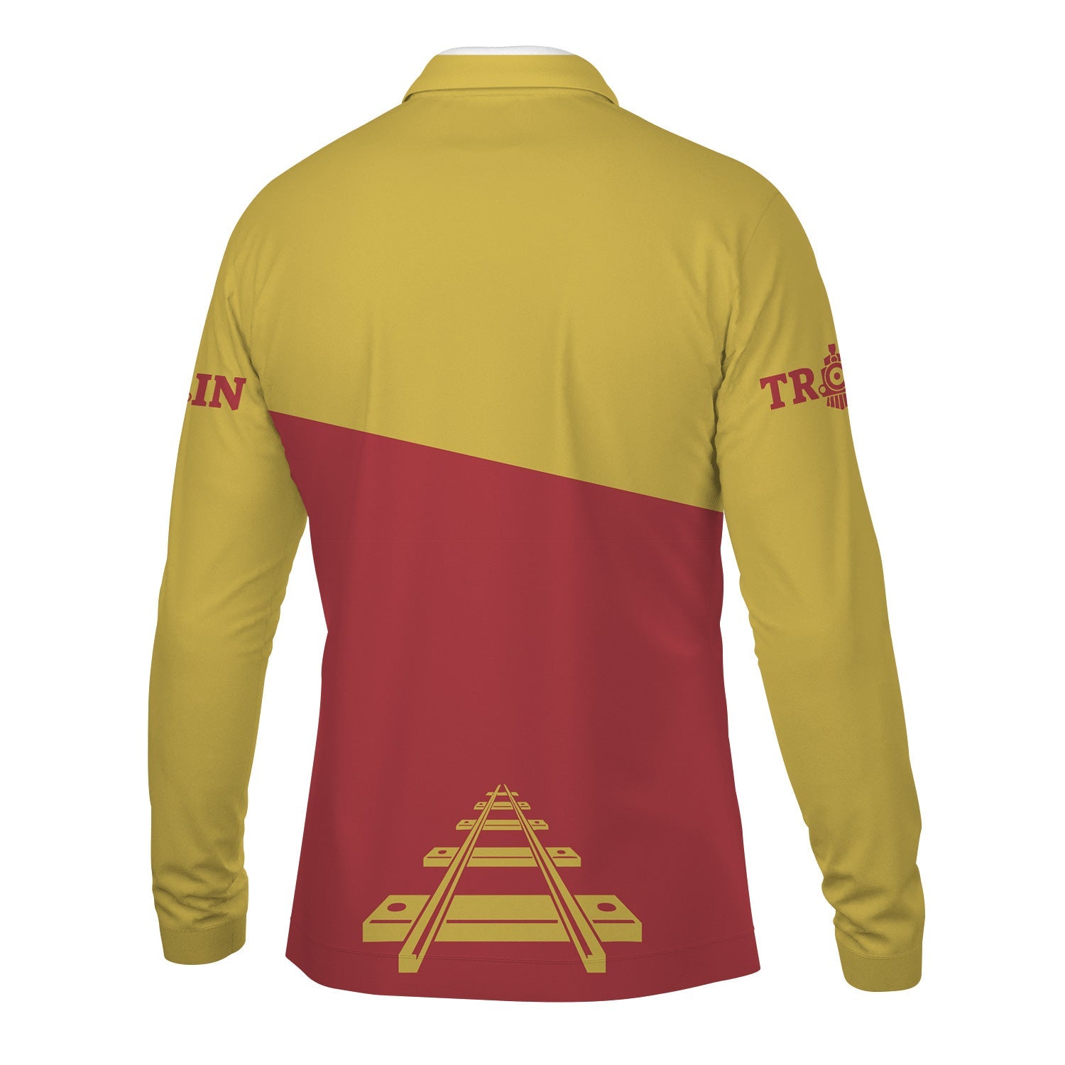 Railspirit Custom Name Florida East Coast Railway Long Sleeve Polo Shirt One Track Mind Printed Shirt