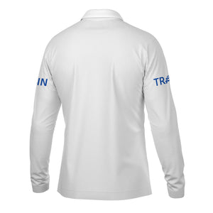 Railspirit Custom Name Conrail Railroad Long Sleeve Polo Shirt Railroad Crossing Sign Printed Shirt