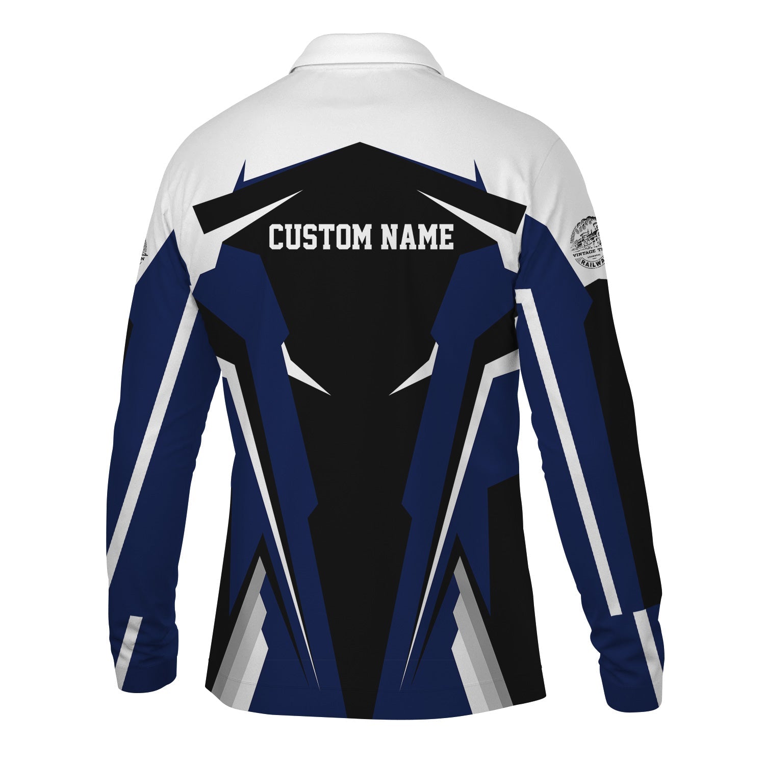 Railspirit Personalized Baltimore and Ohio Railroad Long Sleeve Polo Shirt B&O Strong Line Train Long Sleeve Polo Shirt Gift Idea For Train Lover