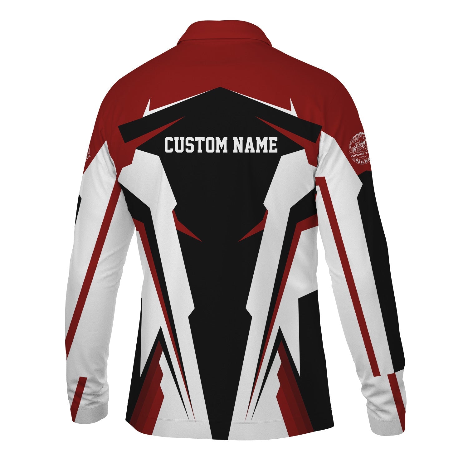 Railspirit Personalized Great Northern Railway Long Sleeve Polo Shirt GNR Strong Line Train Long Sleeve Polo Shirt Gift Idea For Train Lover