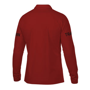 Railspirit Custom Name Great Northern Railway Long Sleeve Polo Shirt Railroad Crossing Sign GNR Printed Shirt