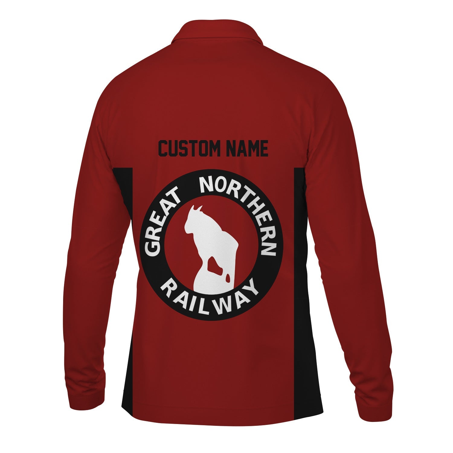 Railspirit Custom Name Great Northern Railway Long Sleeve Polo Shirt Yes I Need All Those Train GNR Printed Shirt