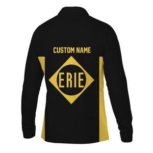 Railspirit Custom Name Erie Railroad Long Sleeve Polo Shirt Yes I Need All Those Train Printed Shirt