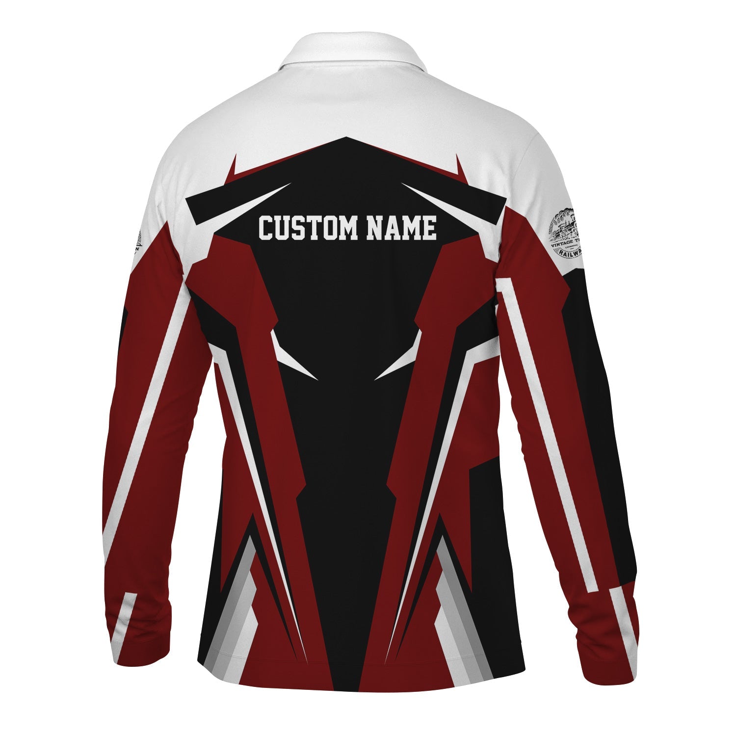 Railspirit Personalized Delaware, Lackawanna and Western Railroad Long Sleeve Polo Shirt DL&W Strong Line Train Long Sleeve Polo Shirt Gift Idea For Train Lover