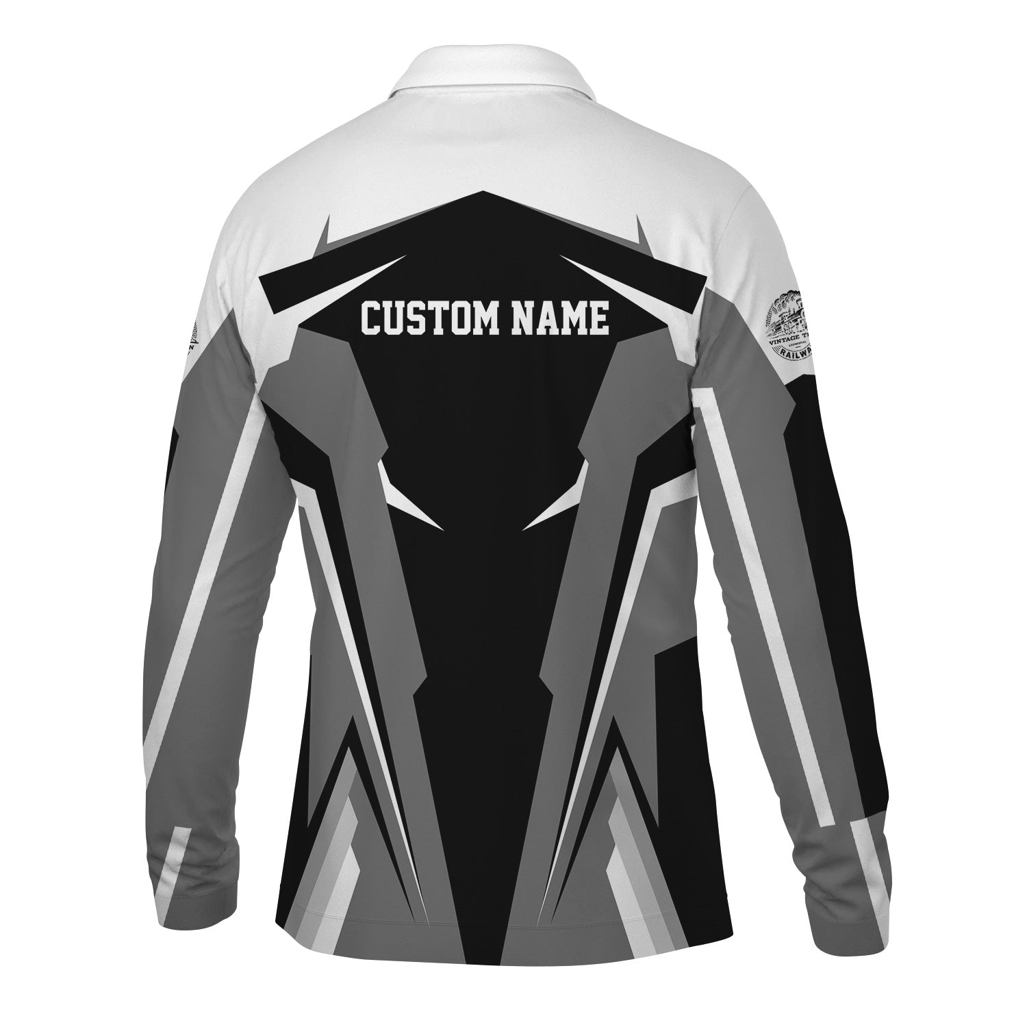 Railspirit Personalized Reading Railroad Long Sleeve Polo Shirt Strong Line Train Long Sleeve Polo Shirt Gift Idea For Train Lover