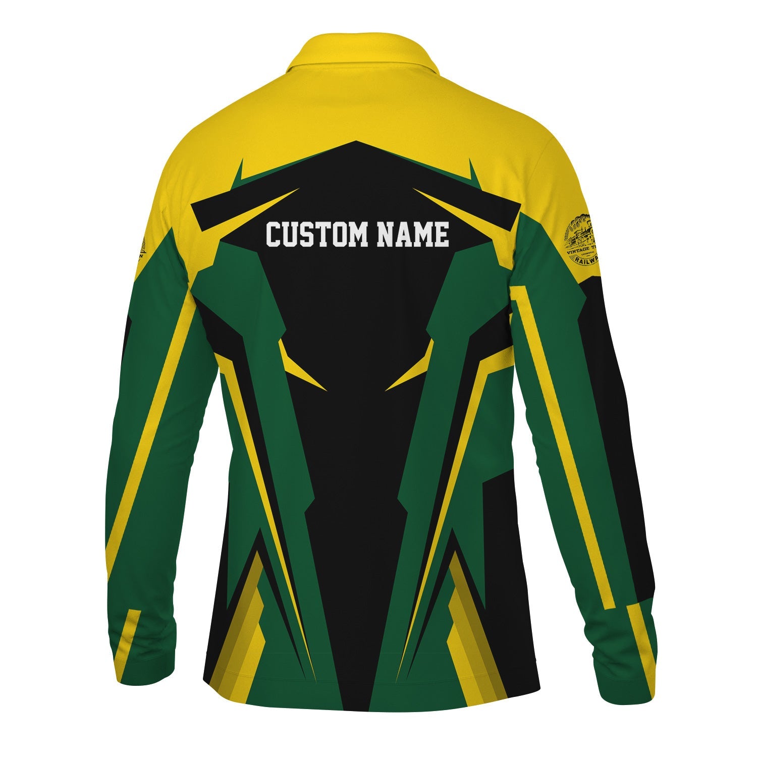 Railspirit Personalized Maine Central Railroad Long Sleeve Polo Shirt Strong Line Train Long Sleeve Polo Shirt Gift Idea For Train Lover