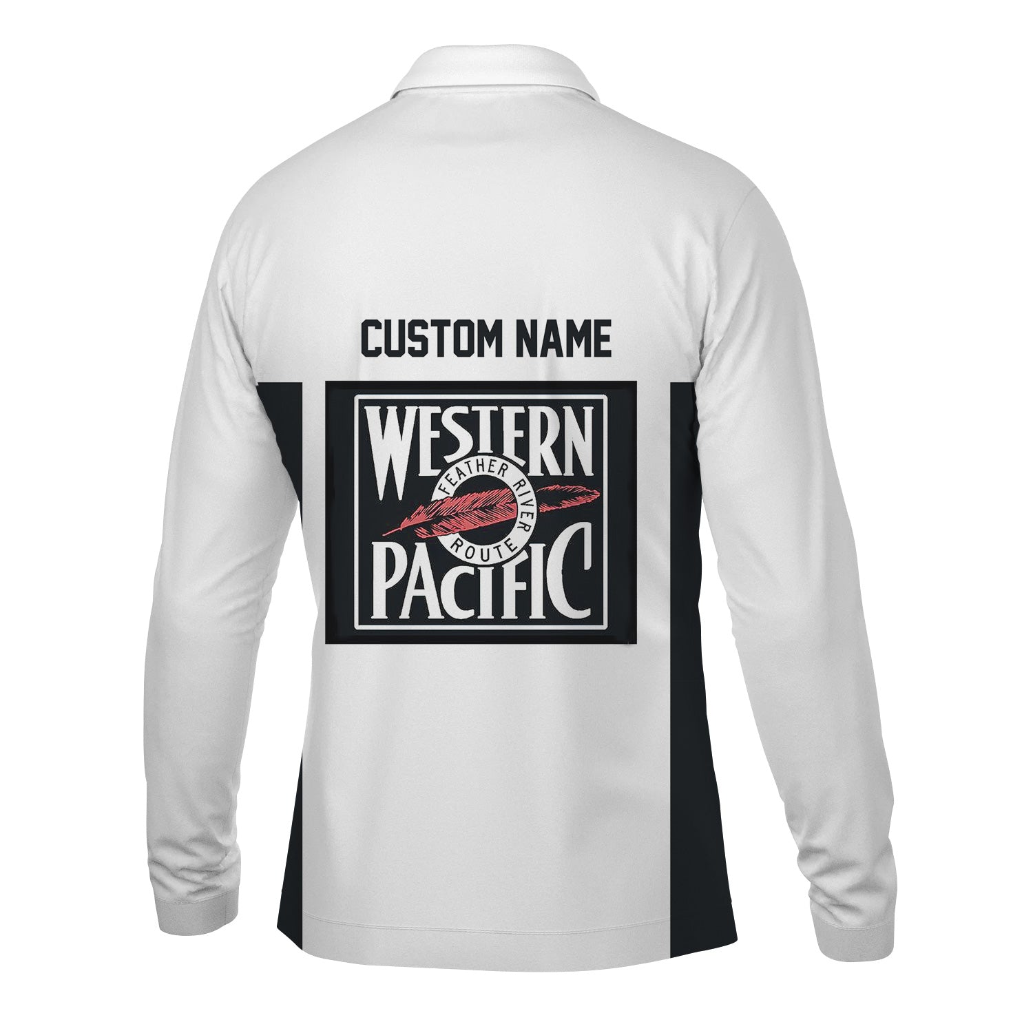 Railspirit Custom Name Western Pacific Railroad Long Sleeve Polo Shirt Yes I Need All Those Train Printed Shirt