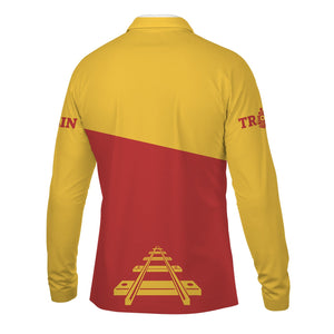 Railspirit Custom Name Louisville and Nashville Railroad Long Sleeve Polo Shirt One Track Mind L&N Printed Shirt