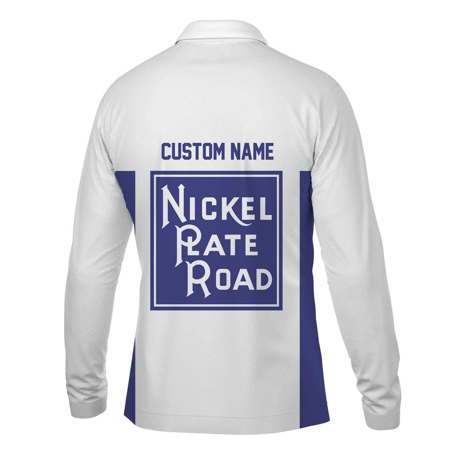 Railspirit Custom Name New York, Chicago and St. Louis Railroad Long Sleeve Polo Shirt Yes I Need All Those Train Nickel Plate Road Printed Shirt