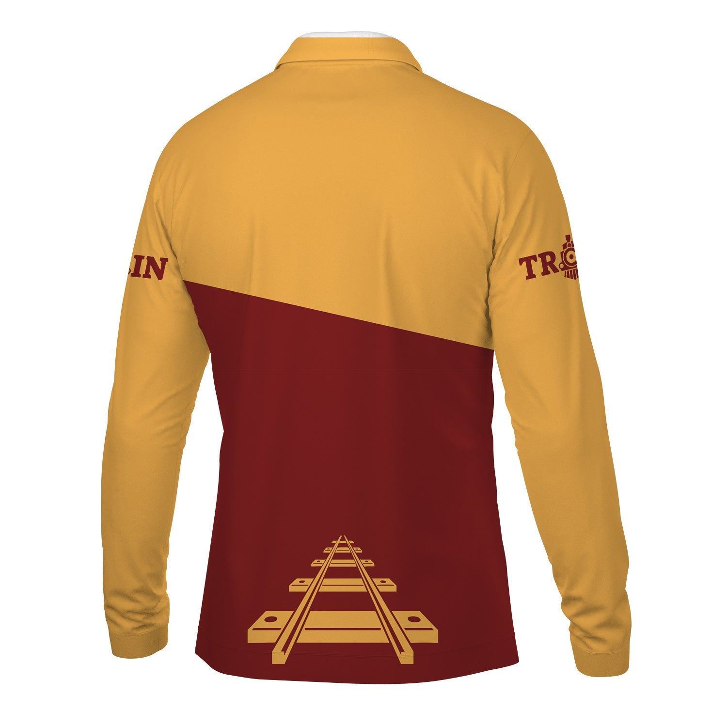 Railspirit Custom Name Duluth, Missabe, & Iron Range Railroad Long Sleeve Polo Shirt One Track Mind Printed Shirt