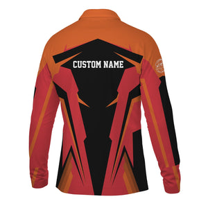 Railspirit Personalized Pacific Electric Railroad Long Sleeve Polo Shirt Strong Line Train Long Sleeve Polo Shirt Gift Idea For Train Lover