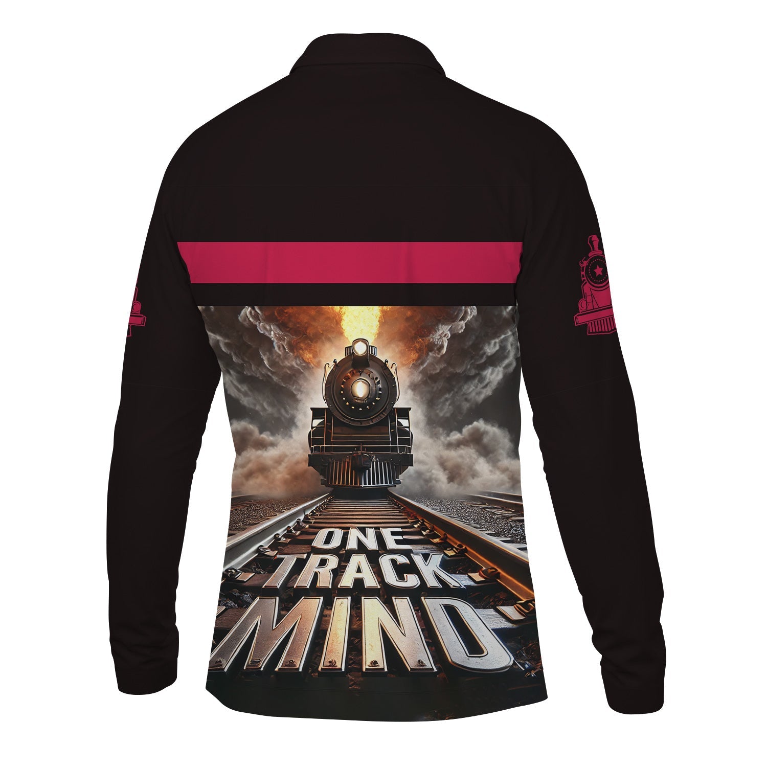 Railspirit Personalized Durango And Silverton Narrow Gauge Railroad Long Sleeve Polo Shirt One Track Mind Train Printed Shirt