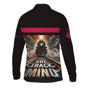 Railspirit Personalized Durango And Silverton Narrow Gauge Railroad Long Sleeve Polo Shirt One Track Mind Train Printed Shirt