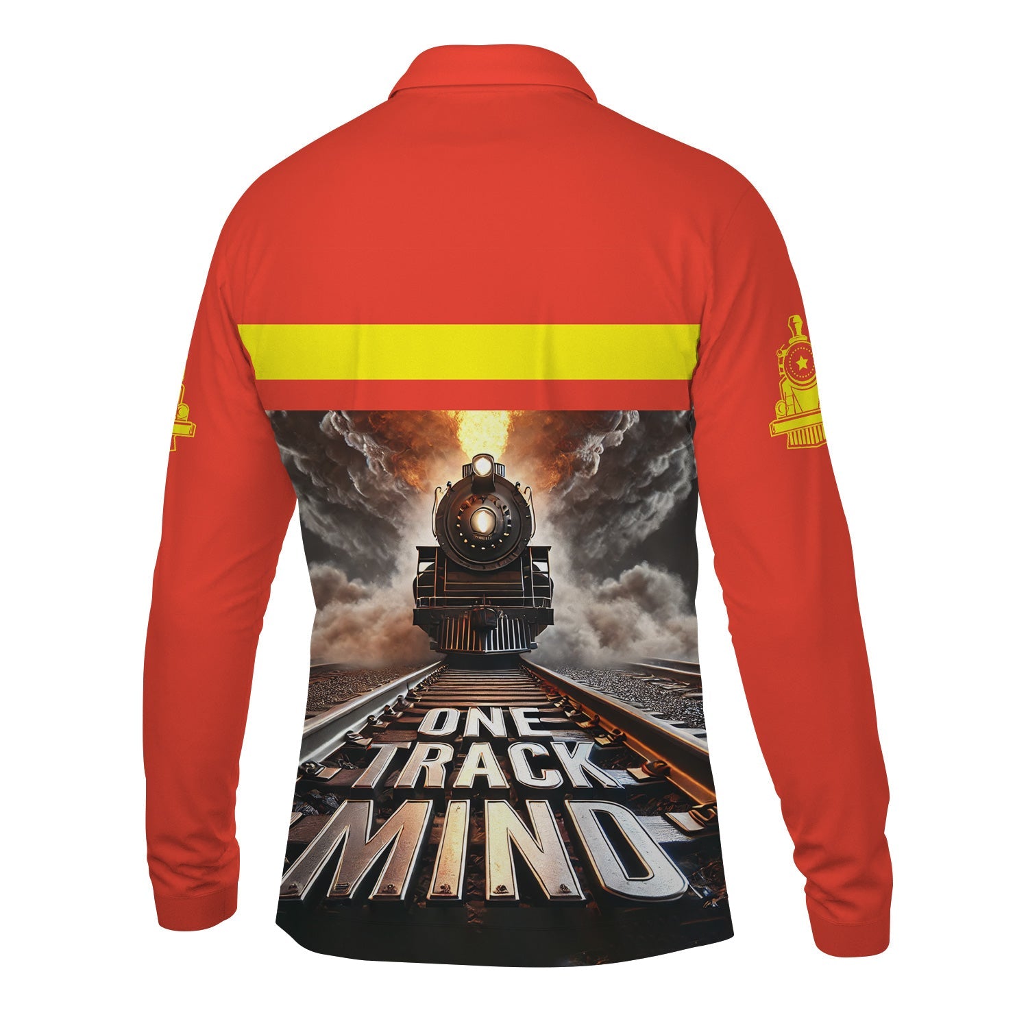 Railspirit Personalized Strasburg Railroad Long Sleeve Polo Shirt One Track Mind Train Printed Shirt